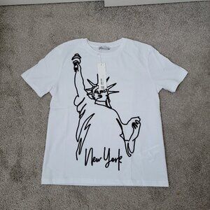 Zara White T-shirt size 6